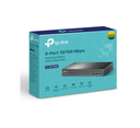 TP-LINK Switch de bureau 9 ports 10/100 Mbps avec PoE + 8 ports